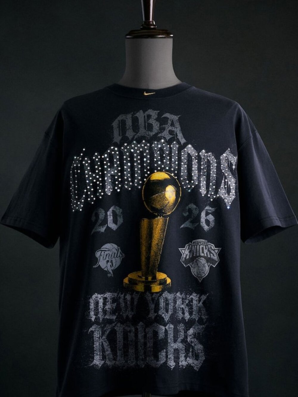 New York Knicks Nike Gray '26 NBA Finals Champions Authentic Locker Room M, L,XL